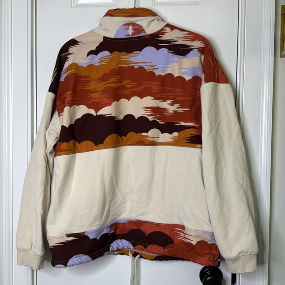 Free People Movement Cream and Red Utility Jacket with Stand-Up Collar - Picture 11 of 11